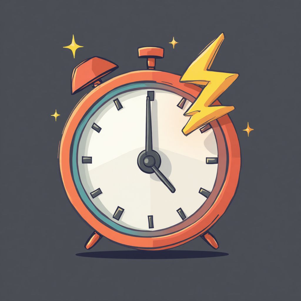 Іконка з годинником та блискавкою